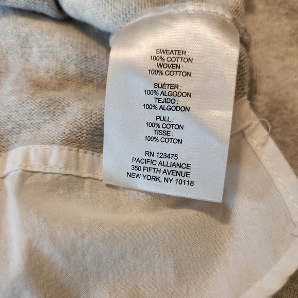 Grey Jones New York Ls Sweater Oxford Collar, Cuff, ShirtTails Large - Picture 9 of 12